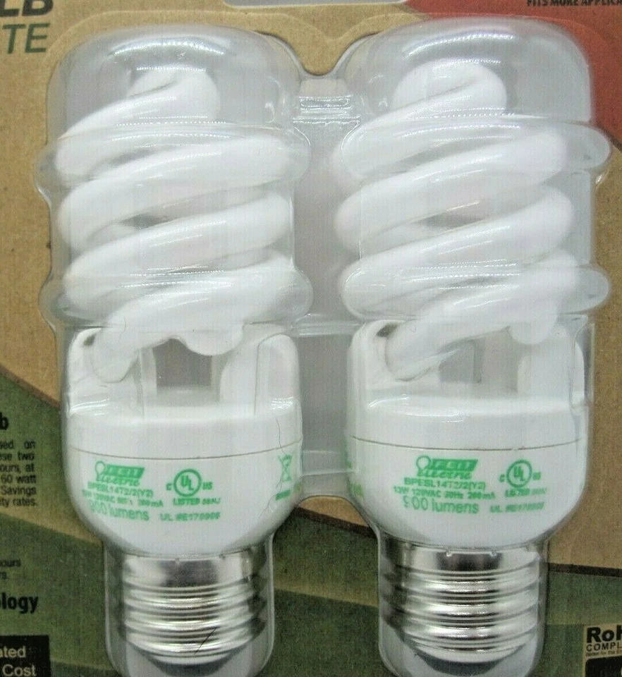Feit Electric Ecobulb Plus Spiral 13W Light Bulb Soft White 60W XS 900 Lumens - Image 3 of 4