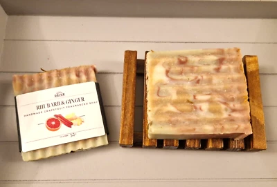 Deive Handmade Artisan Natural Fruit Soap bar fruit vegan Rhubarb & Ginger men