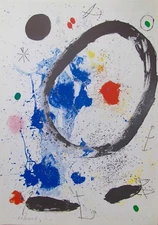 Joan Miro TWILIGHT'S RING Facsimile Signed Limited Edition Lithograph Art