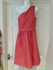 ALFRED SUNG Dress Coral Pink Firecracker Occasion Wear UK Size 8