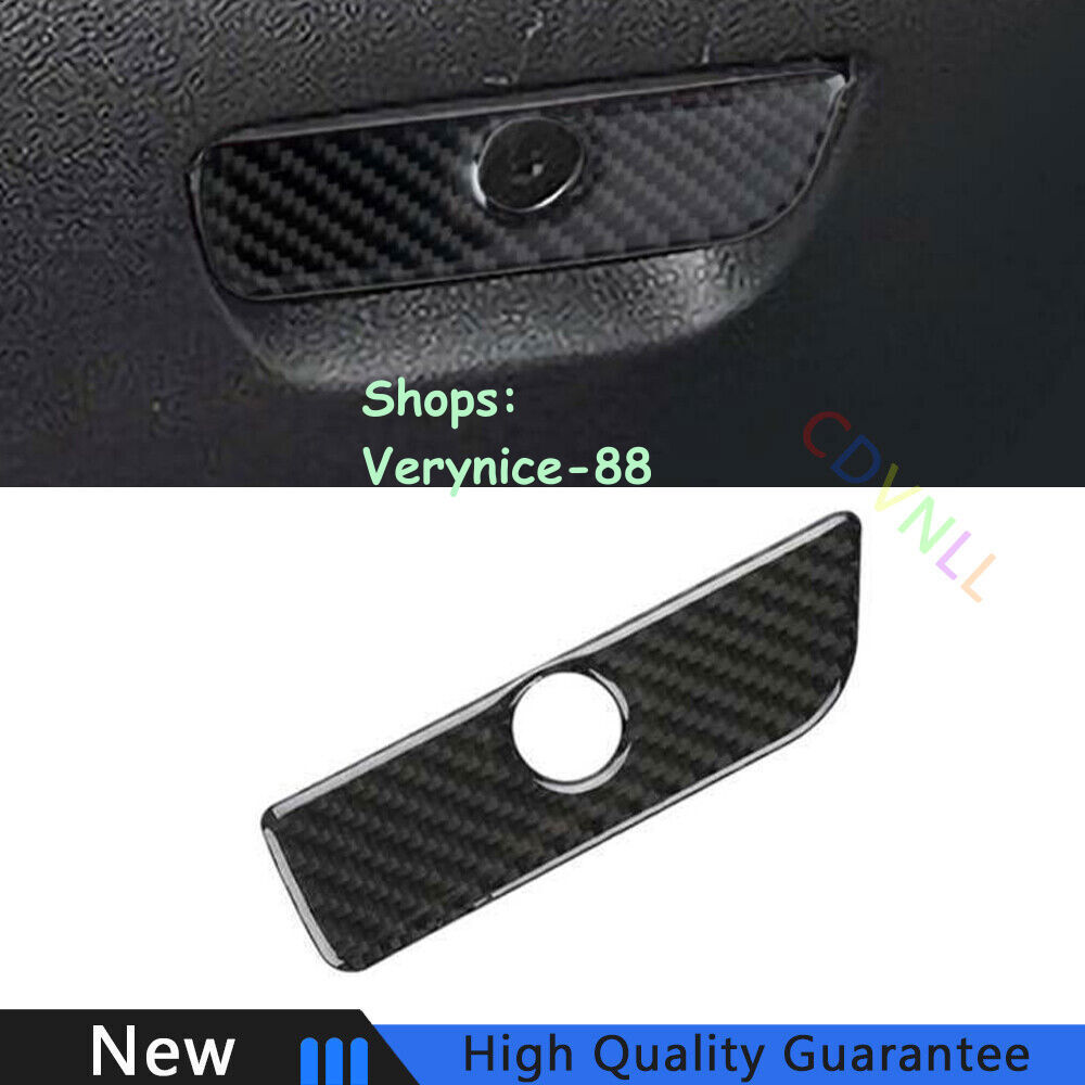 For Ford Explorer 13-19 Real Carbon Fiber Co-Pilot Storage Box Handle Bowl Trim