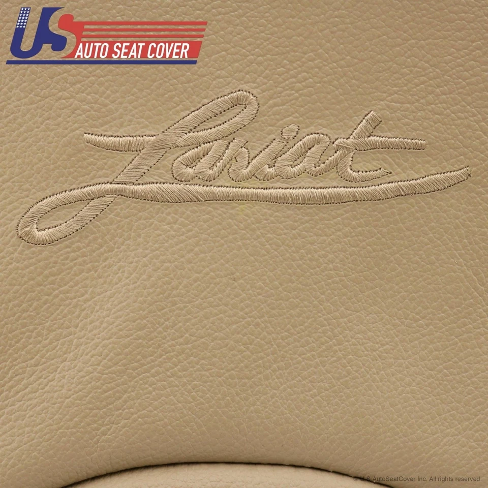 Ford F350 Lariat 1999 pasajero inclinado trasero repuesto cubierta de cuero bronceado pradera Foto 3 de 4