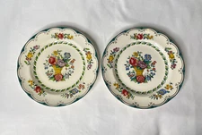 Set of 2 Spode Avondale Teal S3401 Salad Plates 7-1/2”