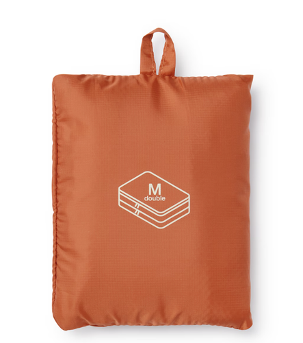 Muji Foldable Polyester Sorting Case Double type Orange M 26x40x10cm - Picture 2 of 4