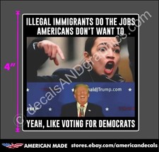 Trump 2024 Sticker Aoc Jobs Anti Democrat Decal Window Trump 2024 Sticker Aoc Jobs Anti Democrat Decal Window