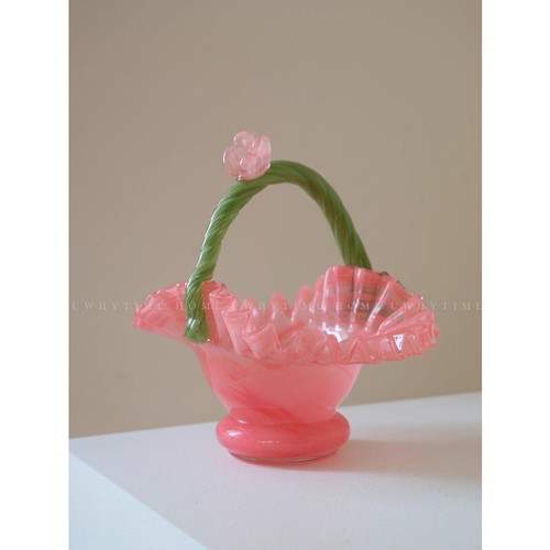Ménage rose vert couleur mixte pot vase verre arrangement floral décoration - Photo 9/24