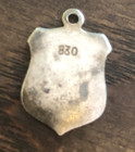 Vintage ETTAL 835 Silver Enamel Travel Shield Bracelet Charm — photo 9
