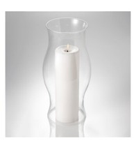 2 Glass Hurricane Pillar Candle Holder