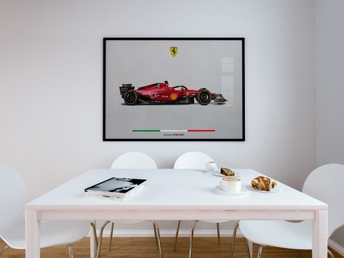 Póster de papel mate premium Ferrari F1-75 (sin marco) - Imagen 4 de 6