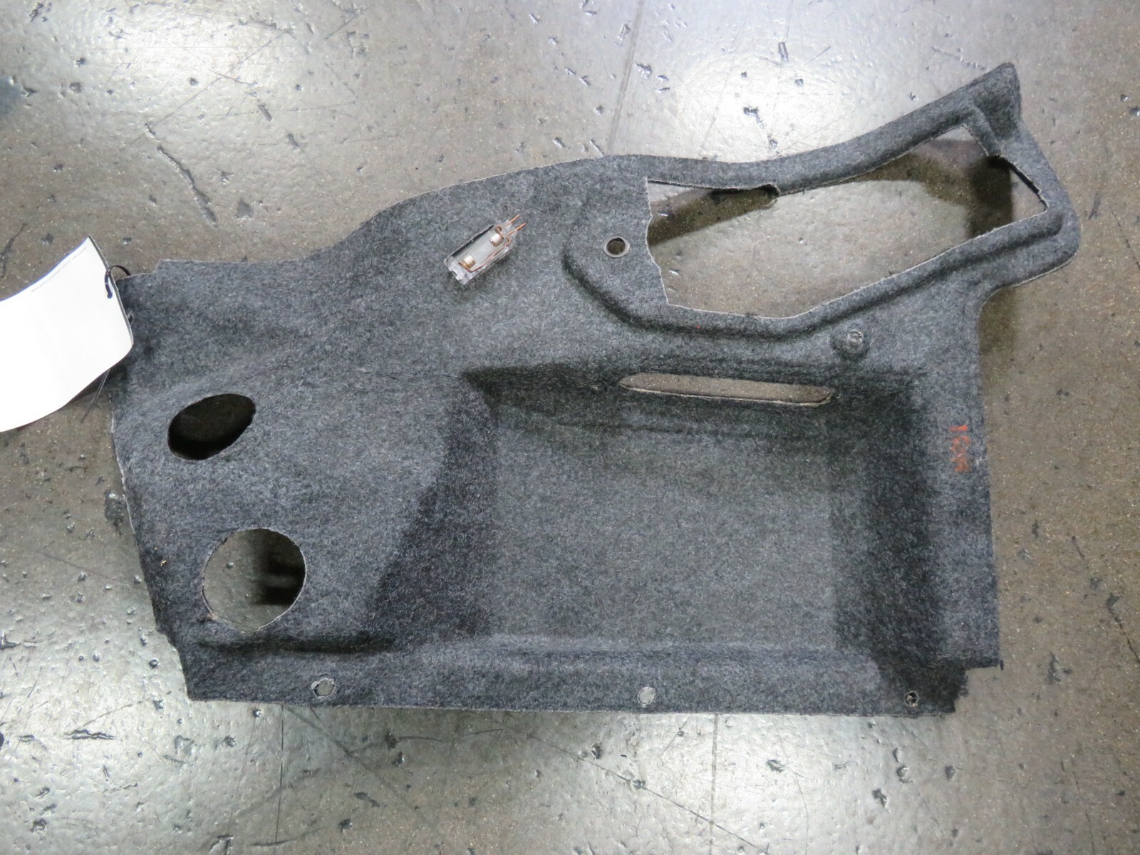Ferrari F430, Front Trunk Carpet, LH Wall Panel w/ CD Option, Used, P/N 68511400