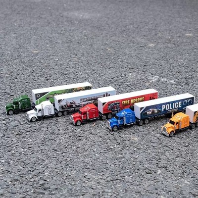 HO 1:87 Diecast Engineering Truck Container Lorry Transport Vehicle Model Toy