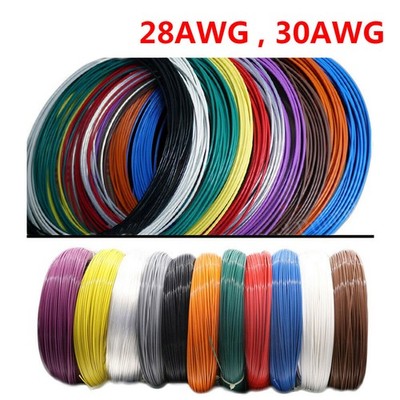 PTFE Electrical Wire Silver-plated Copper Stranded High Temp Cable 28 AWG 30 AWG