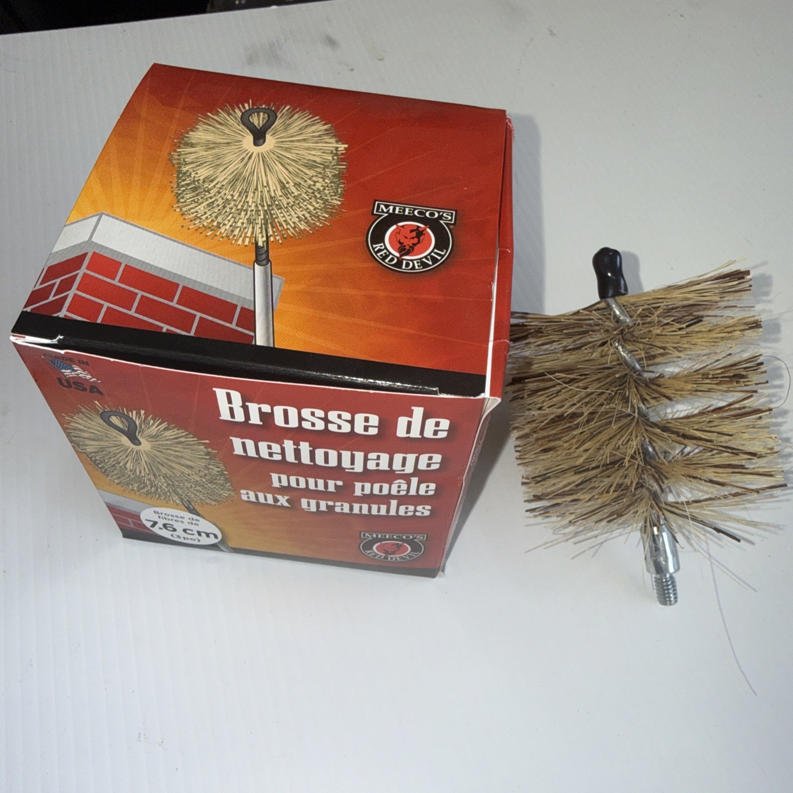 Meeco's Red Devil 3" Pellet Stove Brush New In Box