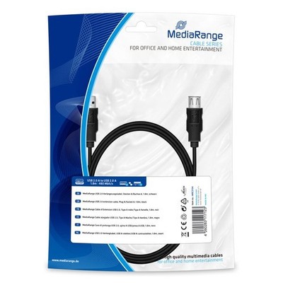 Cavo Prolunga USB 2.0 Tipo A Maschio-femmina, 1.8 Metri, Nero – CabledUp