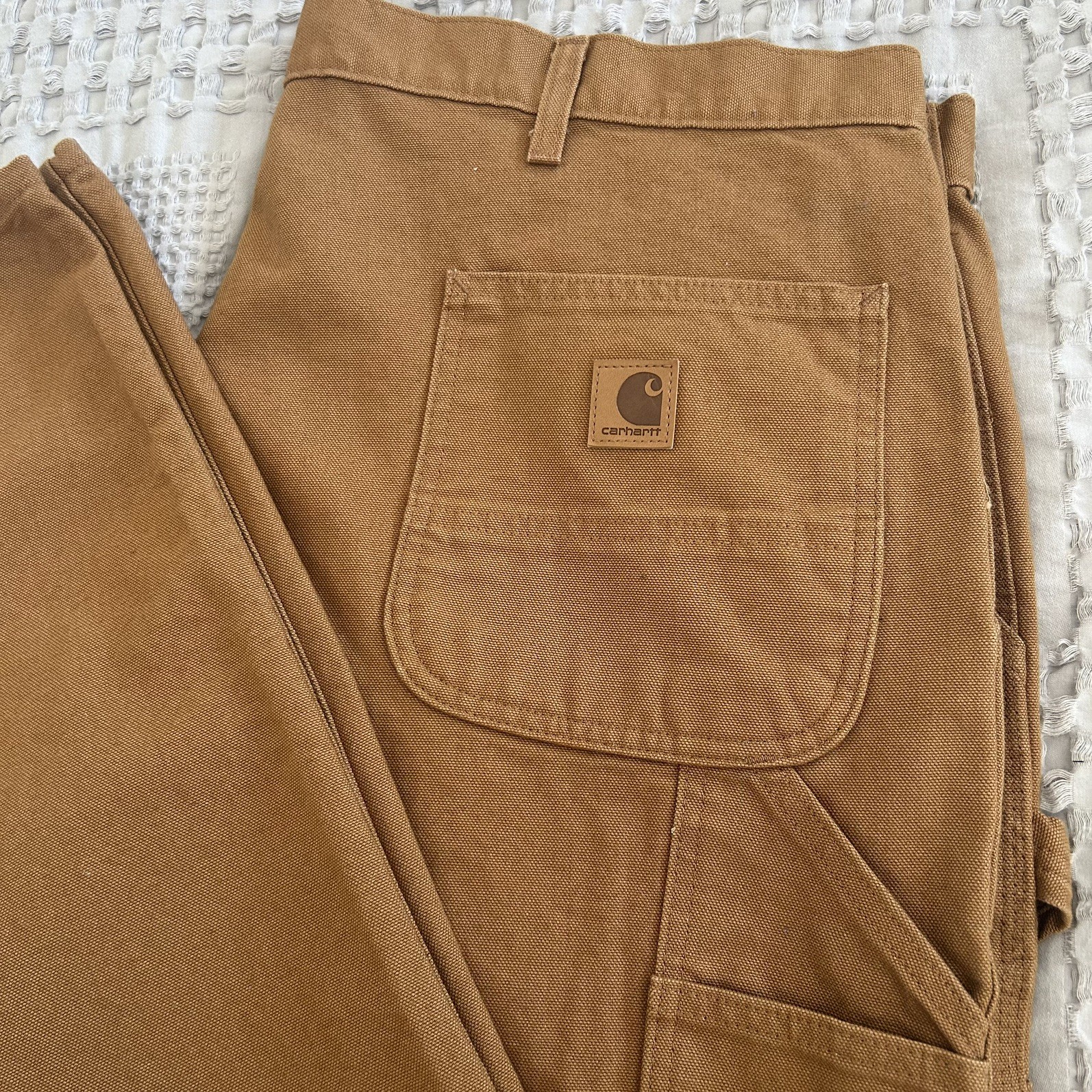 New Carhartt Loose Fit Washed Duck Utility Work Pant NWT 44/36 Brown thumbnail 8