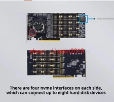 M.2 NVMe SSD PCIe x16 Adapter WITH PLX8749 PCI Express 3.0 x16 Switch to 8