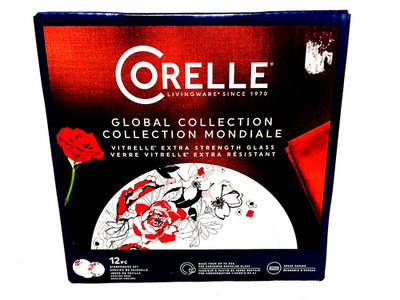 Corelle Global Collection Mondiale Floral RARE (12 Piece Dinner Set) BRAND NEW