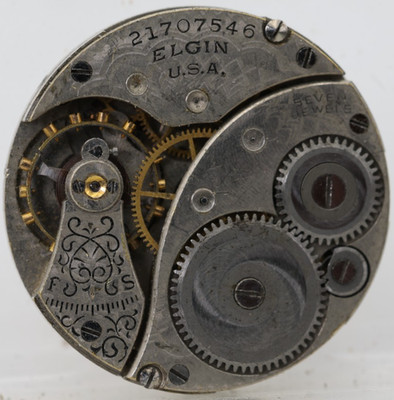 ELGIN 21707546 GRADE 462, 3/0s 7j WATCH MOVEMENT FOR REPAIR (GP)