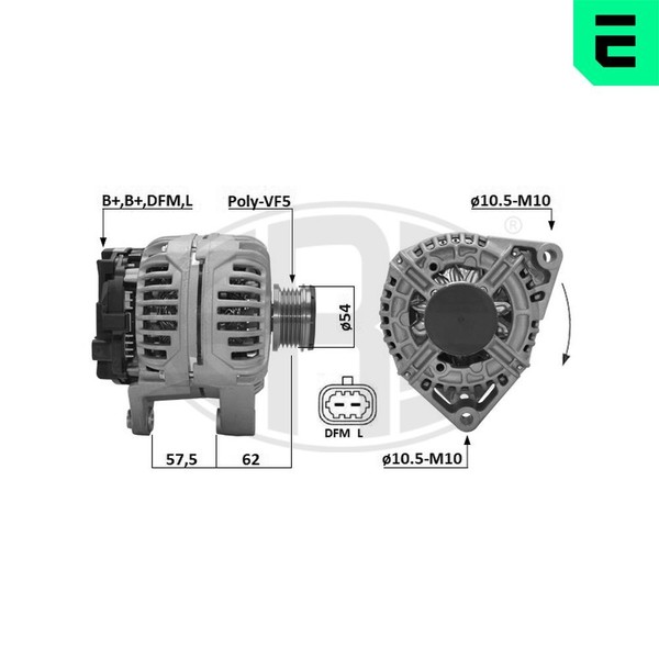 Era Lichtmaschine Generator FüR Opel Corsa D S07 1.4-image