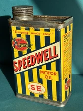 1930s Speedwell Quart Oil Can - great condition 