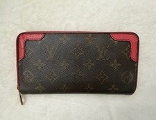 Autentico Louis Vuitton Portafoglio Zippy Retiro Monogram Rivestito Scatola Tela + Polveroso