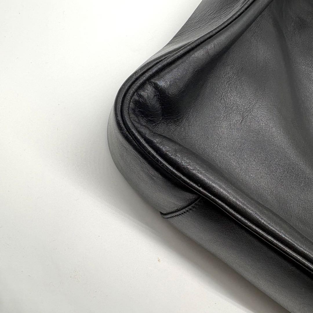 GUCCI 001 123 1577 Bamboo Shoulder Bag Leather Black Vintage Logo From Japan thumbnail 9