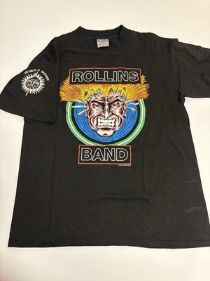 ROLLINS BAND Vtg Shirt L ***DRY ROT Punk black Flag Hardcore