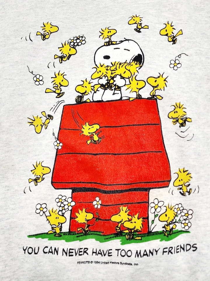 VTG 1994 Peanuts Snoopy Woodstock RARE 90's LOGOTEL SweatShirt - Image 2 of 4