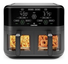 CHEFMAN 6 Quart Dual Basket Air Fryer Oven with Easy View Windows
