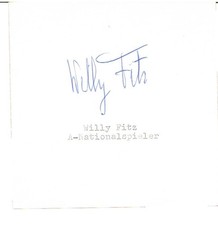 Willy Fitz † 9x9 kart DfB Player 1942 z oryginalnym podpisem