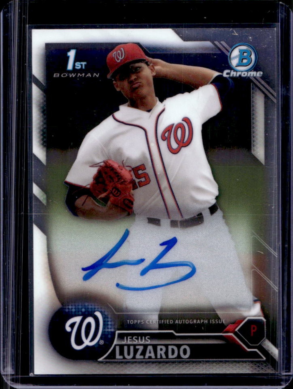 2016 Bowman Draft Jesus Luzardo Chrome Auto 1st Prospect #CDA-JLU Nationals