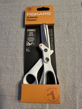 Fiskars Amplify 8in scissors, brand new, white, for tough cuts