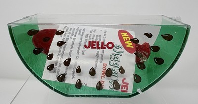 Jello Wiggly Watermelon Mold Bowl w/ Spoon NEW Sealed Unused vtg Promo