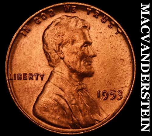 1953 Lincoln Wheat Cent- Choice Gem Brilliant Uncirculated Luster #J4473