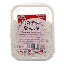 Stelline piccole di zucchero bianco per decorazione 40 g