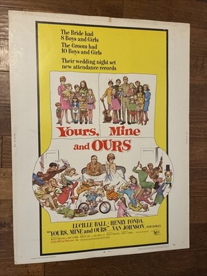 Yours Mine And Ours  - Original  30 X 40 Movie Poster  - Fonda - Lucille Ball