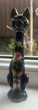 Vintage Small Hand Painted Long Necked Cat