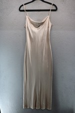 Vtg. Express Cowl Neck Maxi Satin Slip Dress-Small/Petite-Coquette-Feminine