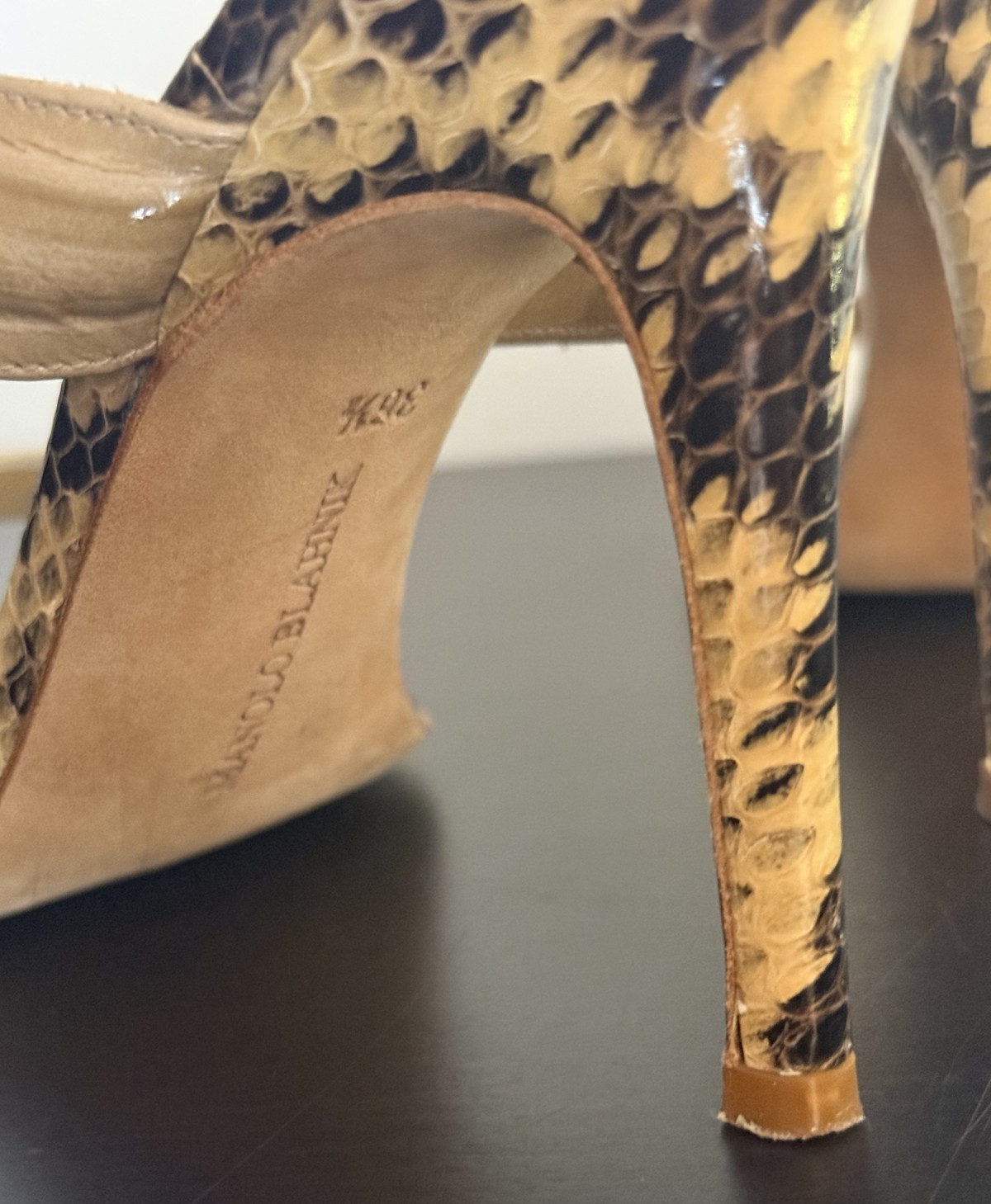 Manolo Blahnik EUC Python Bamboo Sandals Women’s … - image 5