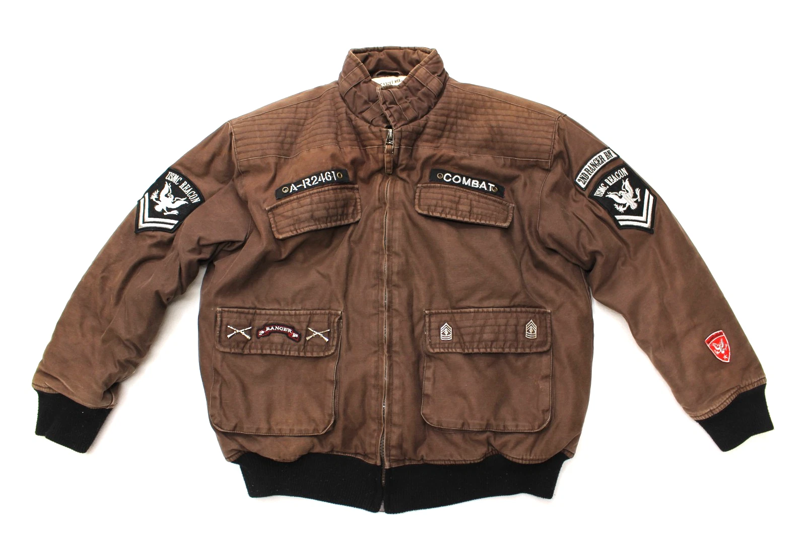 Regal Wear men size L brown military insulated bomber style jacket
