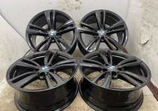 GENUINE 4x 19” BMW ALLOY WHEELS STAGGERED 5x120 GLOSS BLACK 1 2 3 4 Series F30