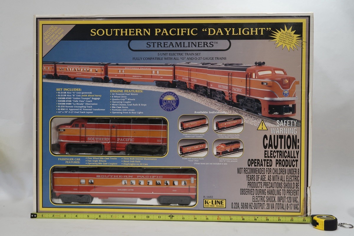 K-Line Southern Pacific Daylight 5 Unit Train Set O Gauge K-1602