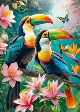 Cherry Pazzi Toucans Paradise 1000 piece jigsaw puzzle