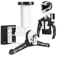 Wall Mount Helmet Holder Motorcycle Multipurpose Wood Tactical Helmet Rack Skull