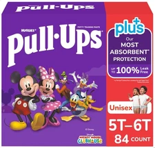 Huggies Pull-Ups Plus Training Pants Unisex 5T-6T 84 ct Free Ship