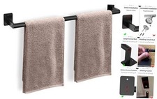 Bathroom Towel Bar, 24 Inch Towel Racks for Bathroom Wall Mounted, Heavy Black