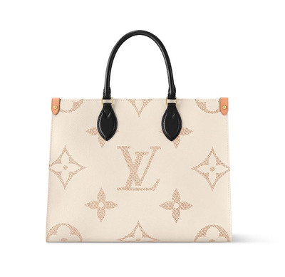 Louis Vuitton Onthego MM Tote Bag M46912 Monogram Dune Purse Auth