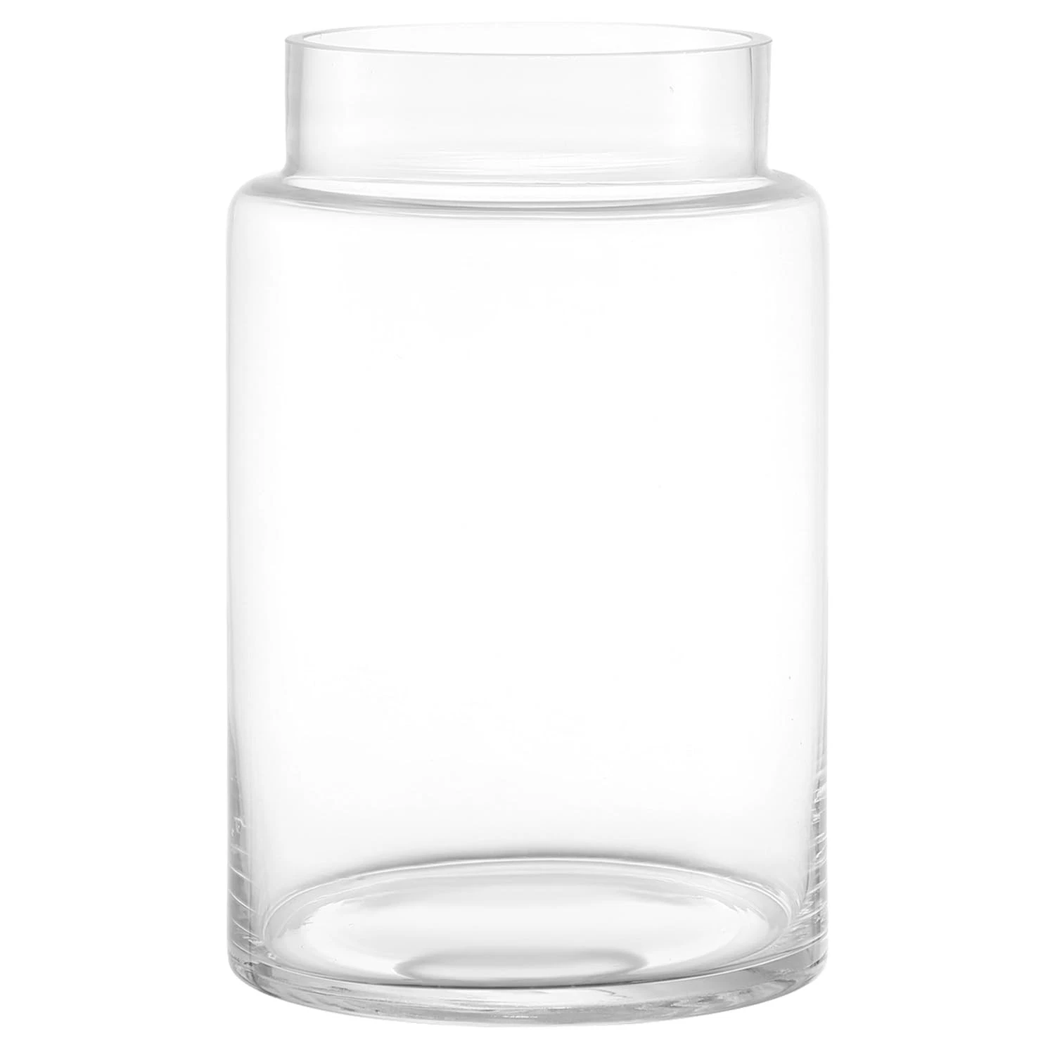 Large Glass Vase, 9 Inch Flower Vase, Clear Vase, Glass Flower Vase for Bouqu...