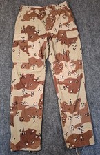 Vintage US Military Trouser Pants Med Long  Chocolate Chip  Desert Camo 90s USA