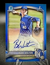 2025 Bowman Chrome Blake Wolters Autograph /150 1st REFRACTOR #CPA-BW KC ROYALS